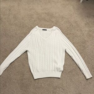 Brandy Melville Cream V-Neck Sweater